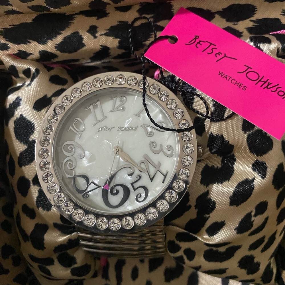 Betsey Johnson silver watch
